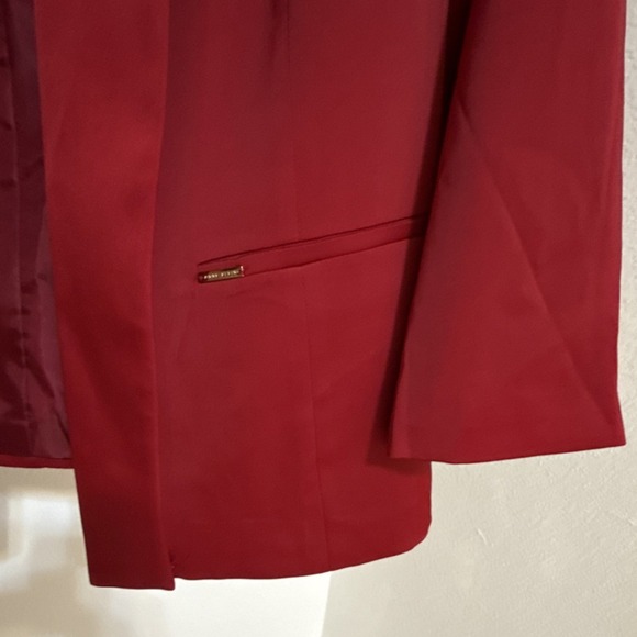 Anne Klein Women's Red Notch Collar Blazer Suit Jacket Size M Long Sleeve - Picture 3 of 5